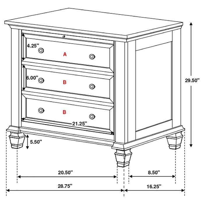 Sandy Beach Nightstand - All Brands Furniture (NJ)