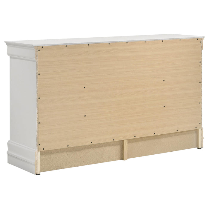 Louis Philippe 6-drawer Dresser White - All Brands Furniture (NJ)