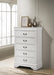 Louis Philippe 5-drawer Bedroom Chest White - All Brands Furniture (NJ)