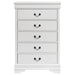 Louis Philippe 5-drawer Bedroom Chest White - All Brands Furniture (NJ)