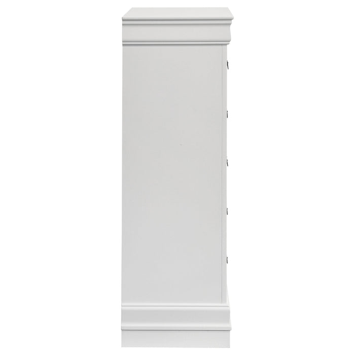 Louis Philippe 5-drawer Bedroom Chest White - All Brands Furniture (NJ)
