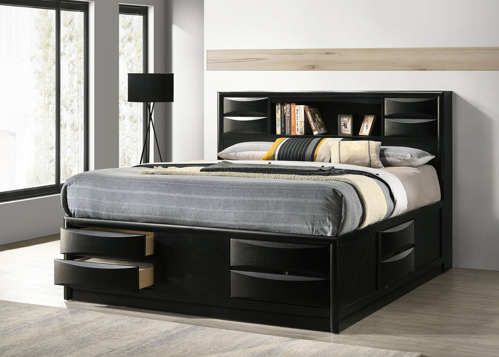 Briana Bookcase Platform Storage Bed - All Brands Furniture (NJ)