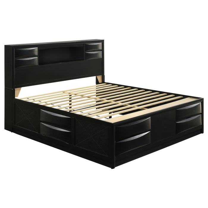 Briana Bookcase Platform Storage Bed - All Brands Furniture (NJ)