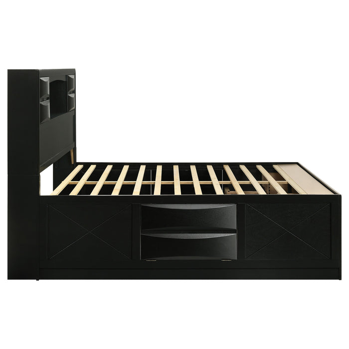Briana Bookcase Platform Storage Bed - All Brands Furniture (NJ)