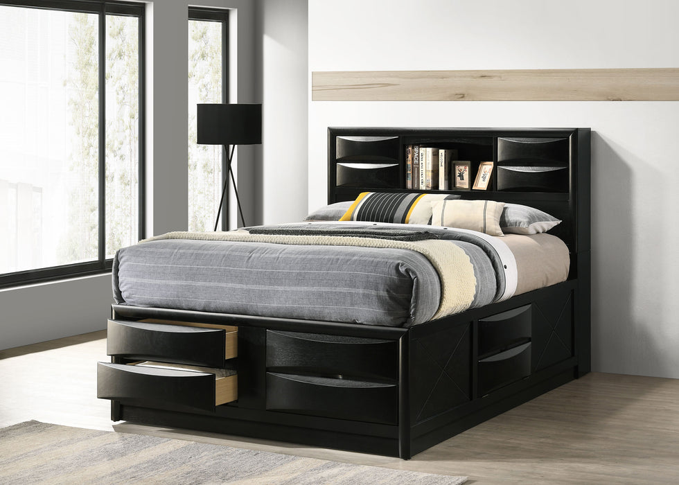 Briana Bookcase Platform Storage Bed - All Brands Furniture (NJ)
