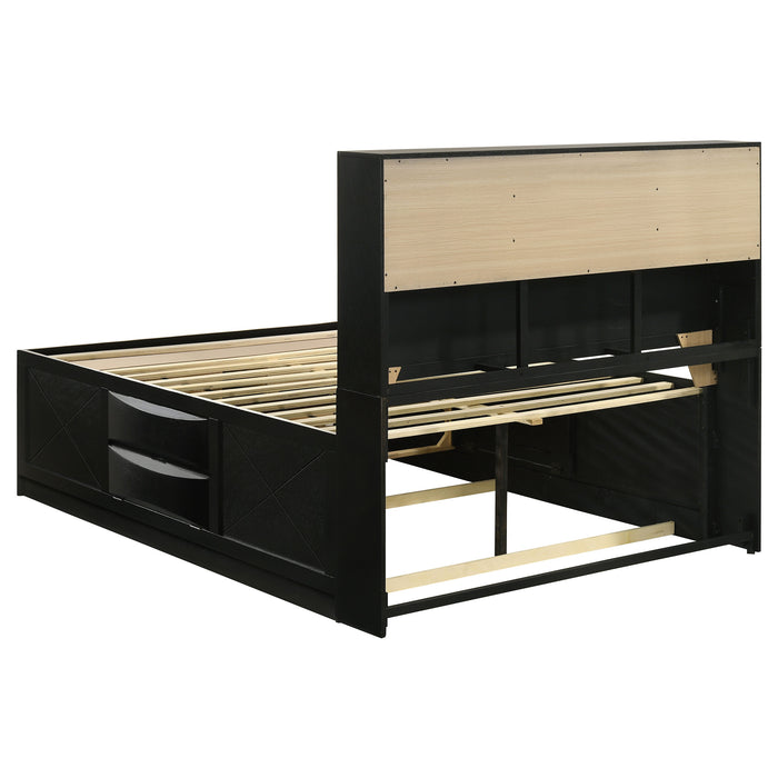 Briana Bookcase Platform Storage Bed - All Brands Furniture (NJ)