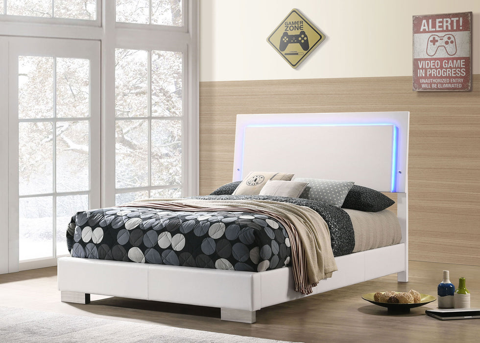 Felicity Panel Bed with LED Lighting - All Brands Furniture (NJ)