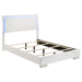Felicity Full & Twin Panel Bed with LED Lighting Glossy White - All Brands Furniture (NJ)