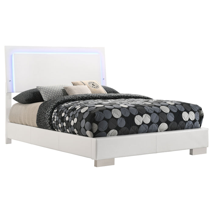 Felicity Panel Bed with LED Lighting - All Brands Furniture (NJ)