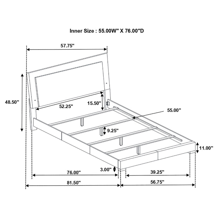 Felicity Panel Bed with LED Lighting - All Brands Furniture (NJ)