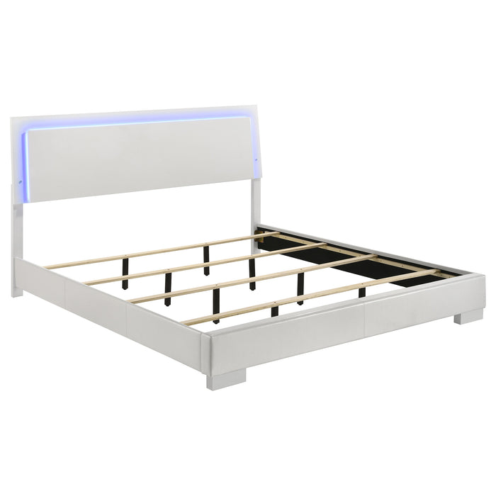 Felicity Panel Bed with LED Lighting - All Brands Furniture (NJ)