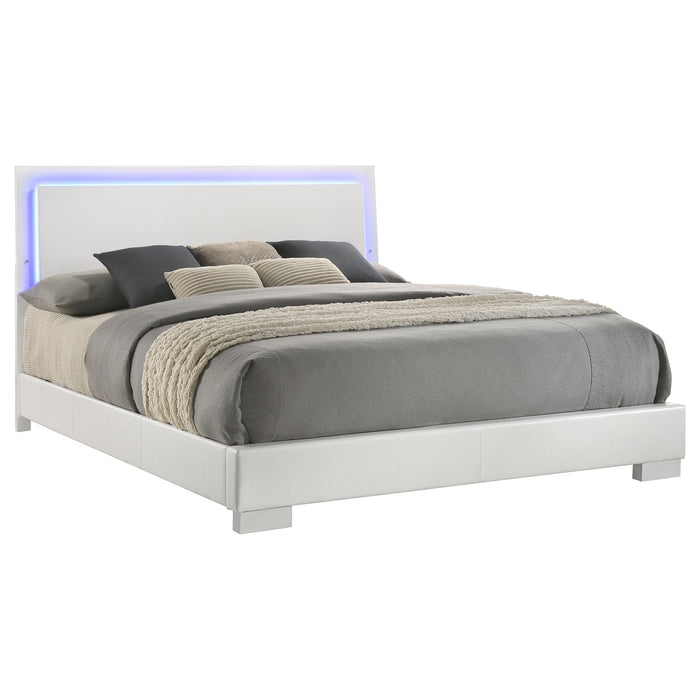 Felicity Panel Bed with LED Lighting - All Brands Furniture (NJ)