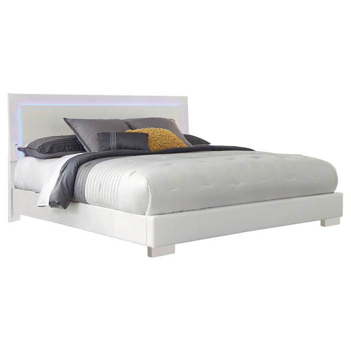 Felicity Panel Bed with LED Lighting - All Brands Furniture (NJ)