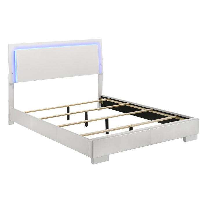 Felicity Panel Bed with LED Lighting - All Brands Furniture (NJ)