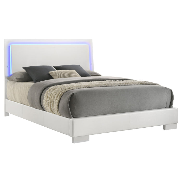 Felicity Panel Bed with LED Lighting - All Brands Furniture (NJ)