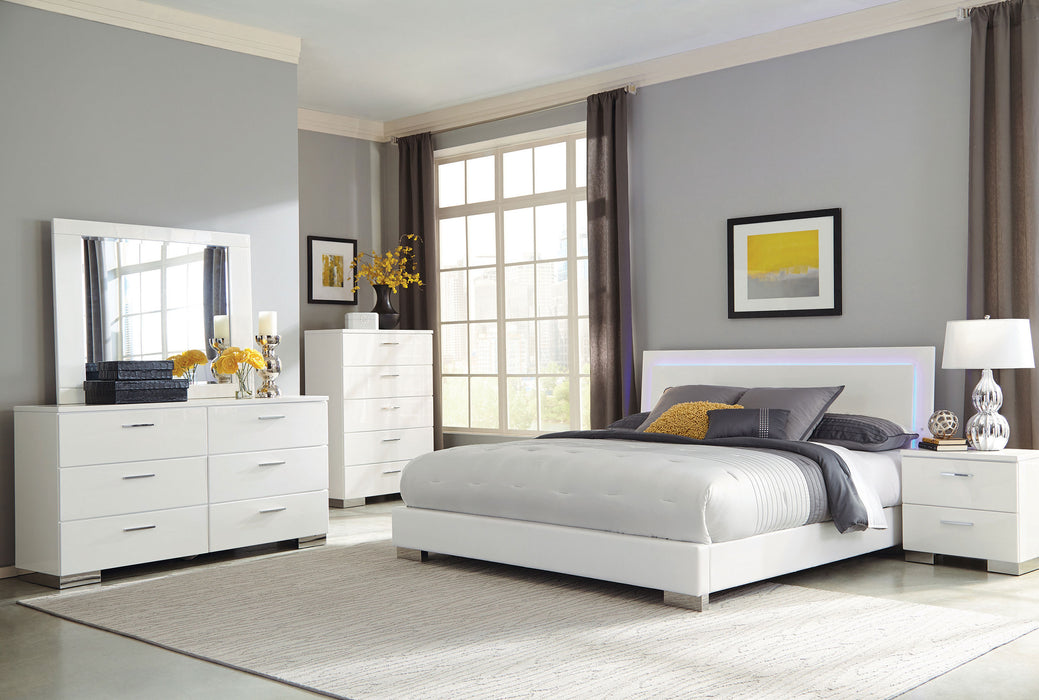 Felicity Panel Bed with LED Lighting - All Brands Furniture (NJ)