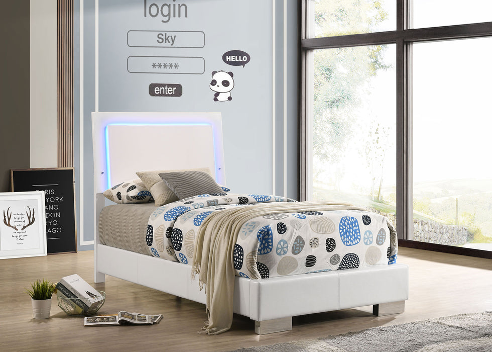 Felicity Panel Bed with LED Lighting - All Brands Furniture (NJ)