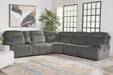 Parker Living Alpine - Airy Midnight 6 Piece Zero Gravity Power Reclining Sectional with Power Adjustable Headrests