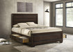 Kauffman California King, Eastren king, & Queen Storage Bed Dark Cocoa - All Brands Furniture (NJ)