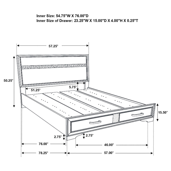 Miranda Panel Platform Storage Bed - All Brands Furniture (NJ)