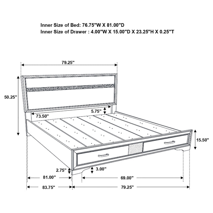 Miranda Panel Platform Storage Bed - All Brands Furniture (NJ)
