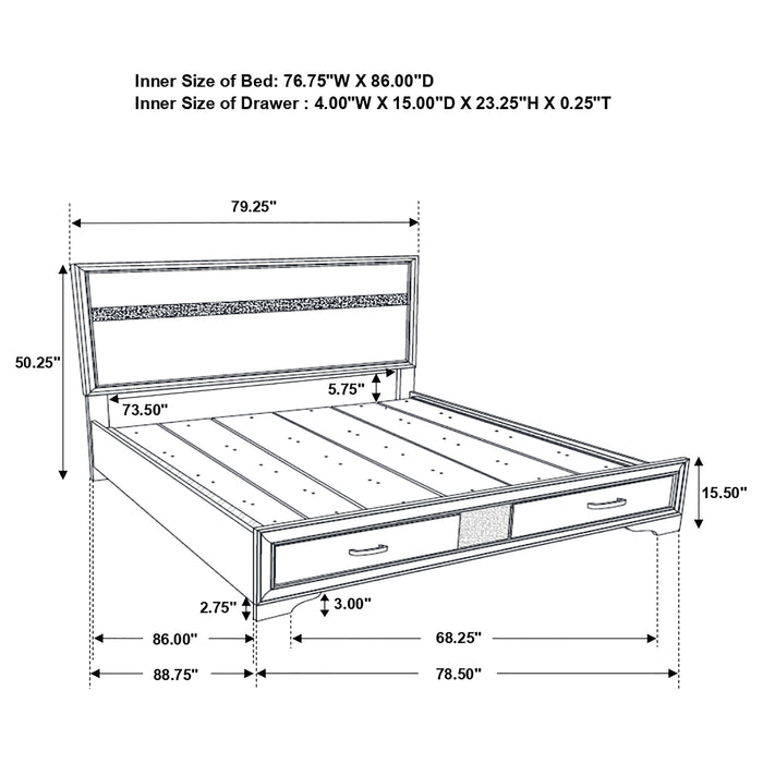 Miranda Panel Platform Storage Bed - All Brands Furniture (NJ)
