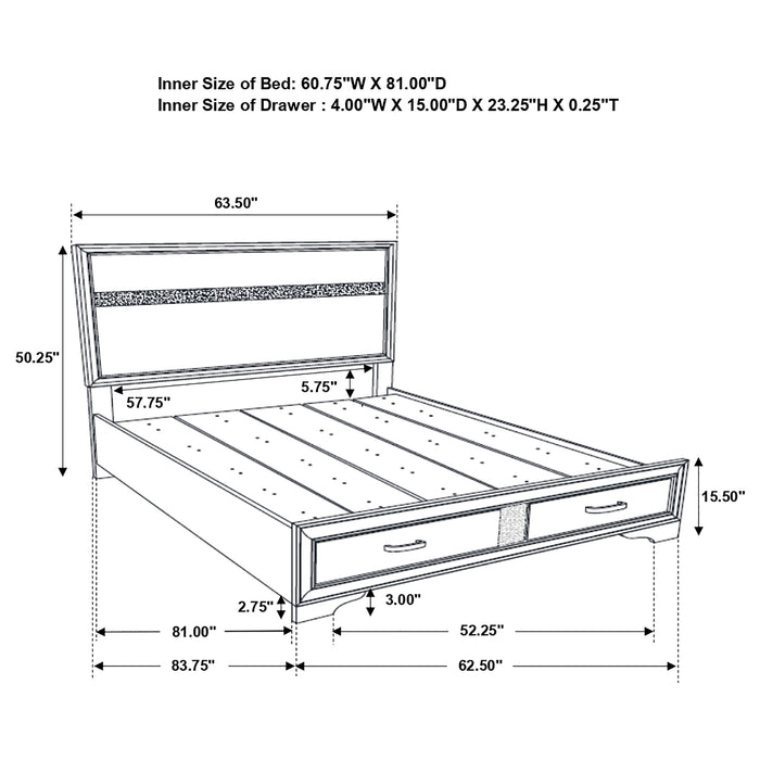 Miranda Panel Platform Storage Bed - All Brands Furniture (NJ)
