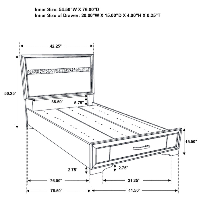 Miranda Panel Platform Storage Bed - All Brands Furniture (NJ)