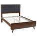 Robyn California King, E.King, & Queen Bed with Upholstered Headboard Dark Walnut - All Brands Furniture (NJ)