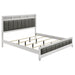 Barzini California King, E.King, & Queen Upholstered Panel Bed White - All Brands Furniture (NJ)