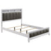 Barzini California King, E.King, & Queen Upholstered Panel Bed White - All Brands Furniture (NJ)