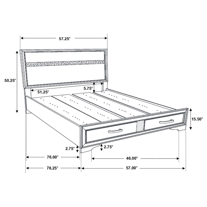 Miranda Panel Platform Storage Bed - All Brands Furniture (NJ)