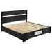 Miranda California King. E.King, & Queen 2-drawer Storage Bed Black & White - All Brands Furniture (NJ)