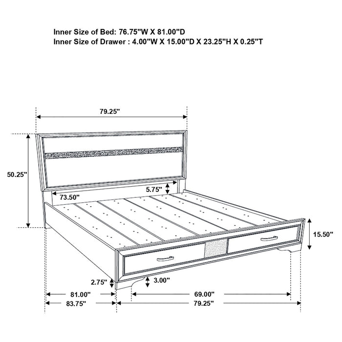 Miranda Panel Platform Storage Bed - All Brands Furniture (NJ)