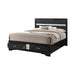 Miranda California King. E.King, & Queen 2-drawer Storage Bed Black & White - All Brands Furniture (NJ)