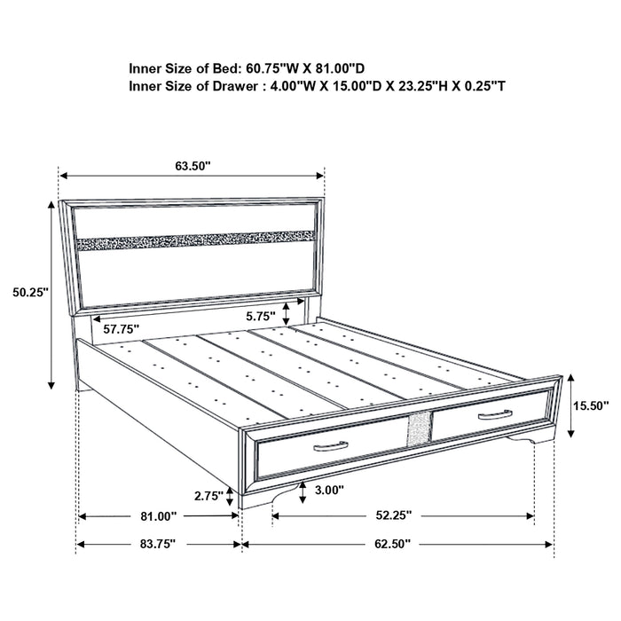 Miranda Panel Platform Storage Bed - All Brands Furniture (NJ)