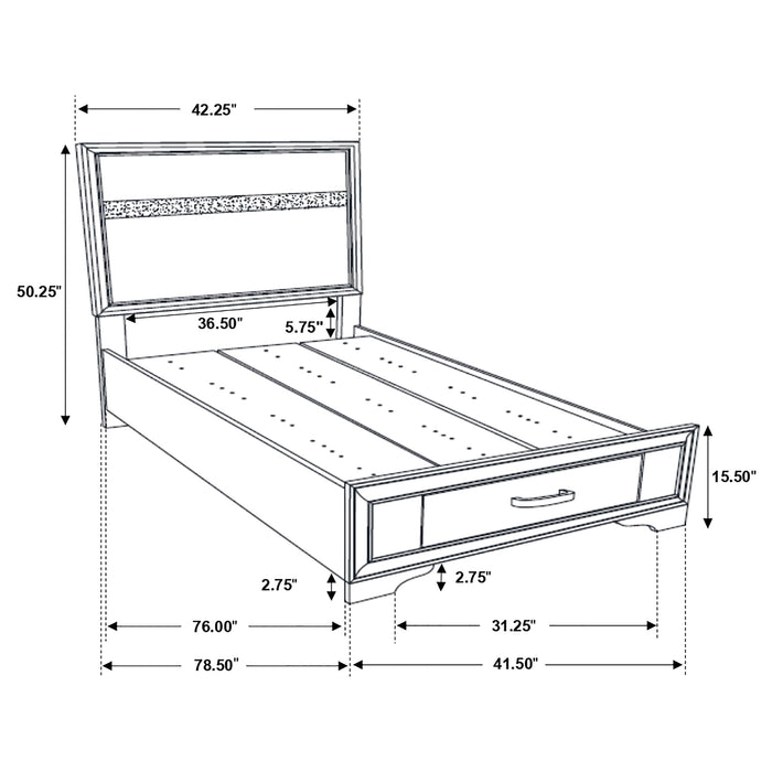 Miranda Panel Platform Storage Bed - All Brands Furniture (NJ)