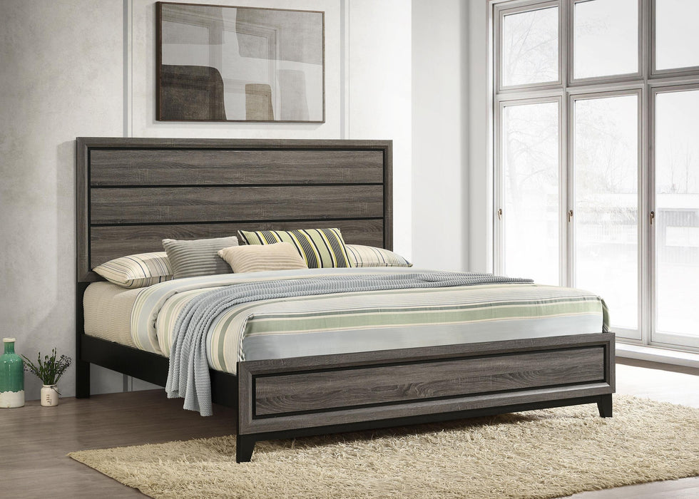 Watson Wood Panel Bed Grey Oak - All Brands Furniture (NJ)