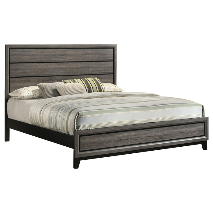 Watson Wood Panel Bed Grey Oak - All Brands Furniture (NJ)