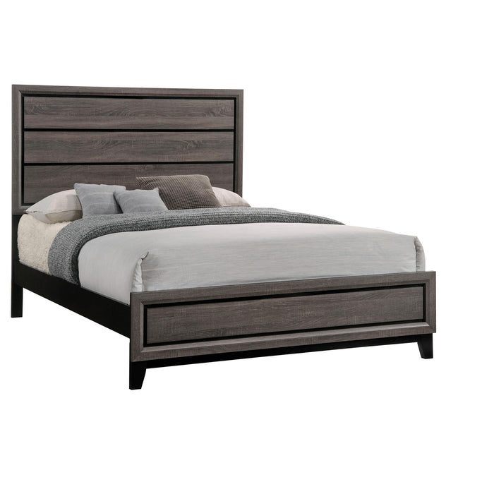 Watson Wood Panel Bed Grey Oak - All Brands Furniture (NJ)