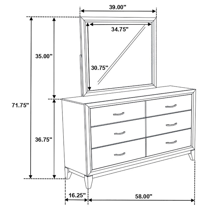 Watson Dresser with Mirror - All Brands Furniture (NJ)