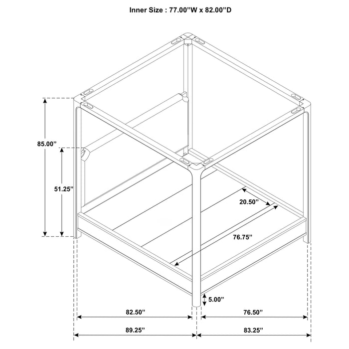 Solano Canopy Panel Platform Bed - All Brands Furniture (NJ)
