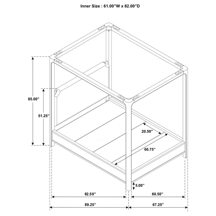 Solano Canopy Panel Platform Bed - All Brands Furniture (NJ)