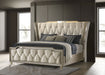 Lorient Wingback Bed with LED Lighting - All Brands Furniture (NJ)