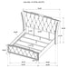 Lorient Wingback Bed with LED Lighting - All Brands Furniture (NJ)