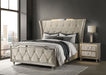 Lorient Wingback Bed with LED Lighting - All Brands Furniture (NJ)