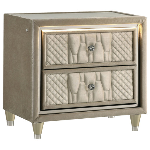 Lorient Nightstand with LED Lighting - All Brands Furniture (NJ)