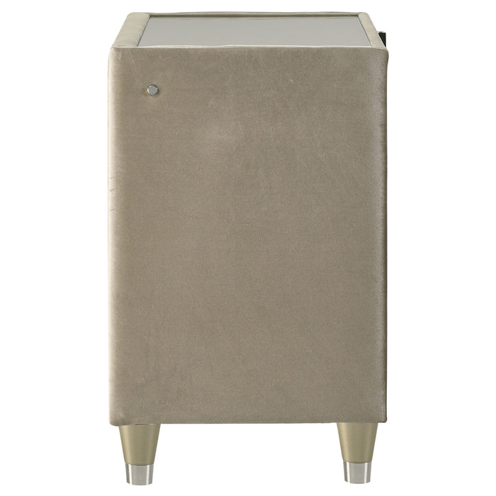 Lorient Nightstand with LED Lighting - All Brands Furniture (NJ)