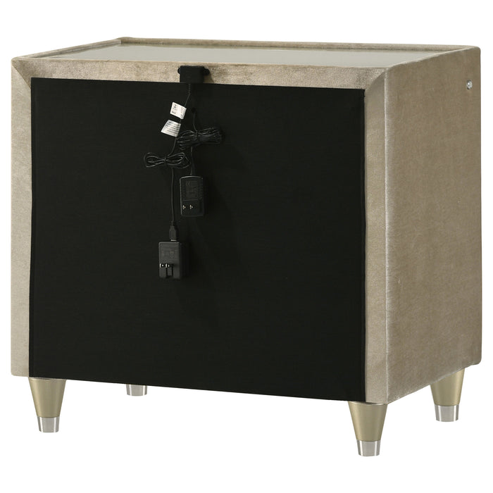 Lorient Nightstand with LED Lighting - All Brands Furniture (NJ)