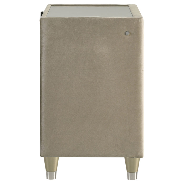 Lorient Nightstand with LED Lighting - All Brands Furniture (NJ)